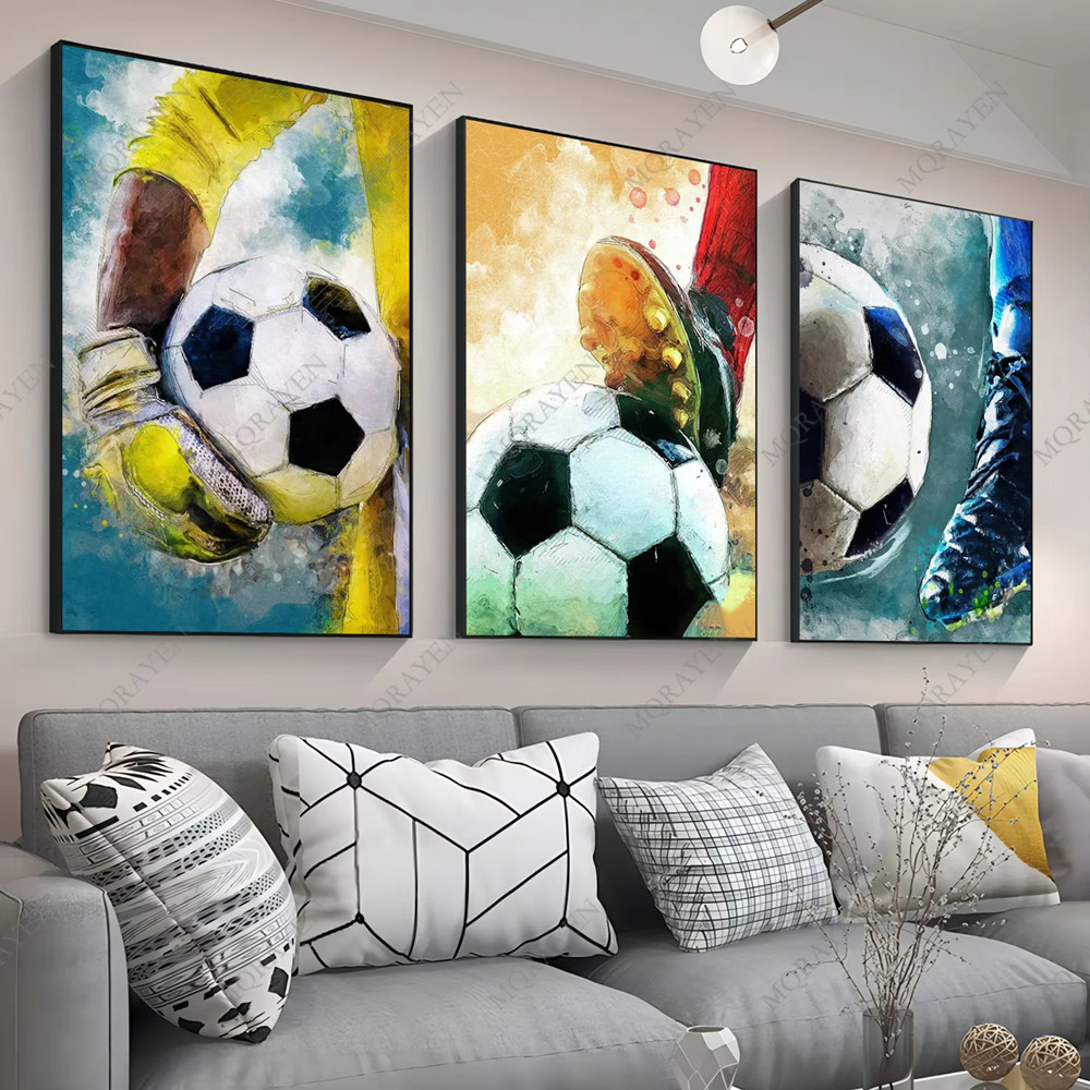 Watercolor Poster Print - Pôsteres de Futebol em Aquarela, Impressões