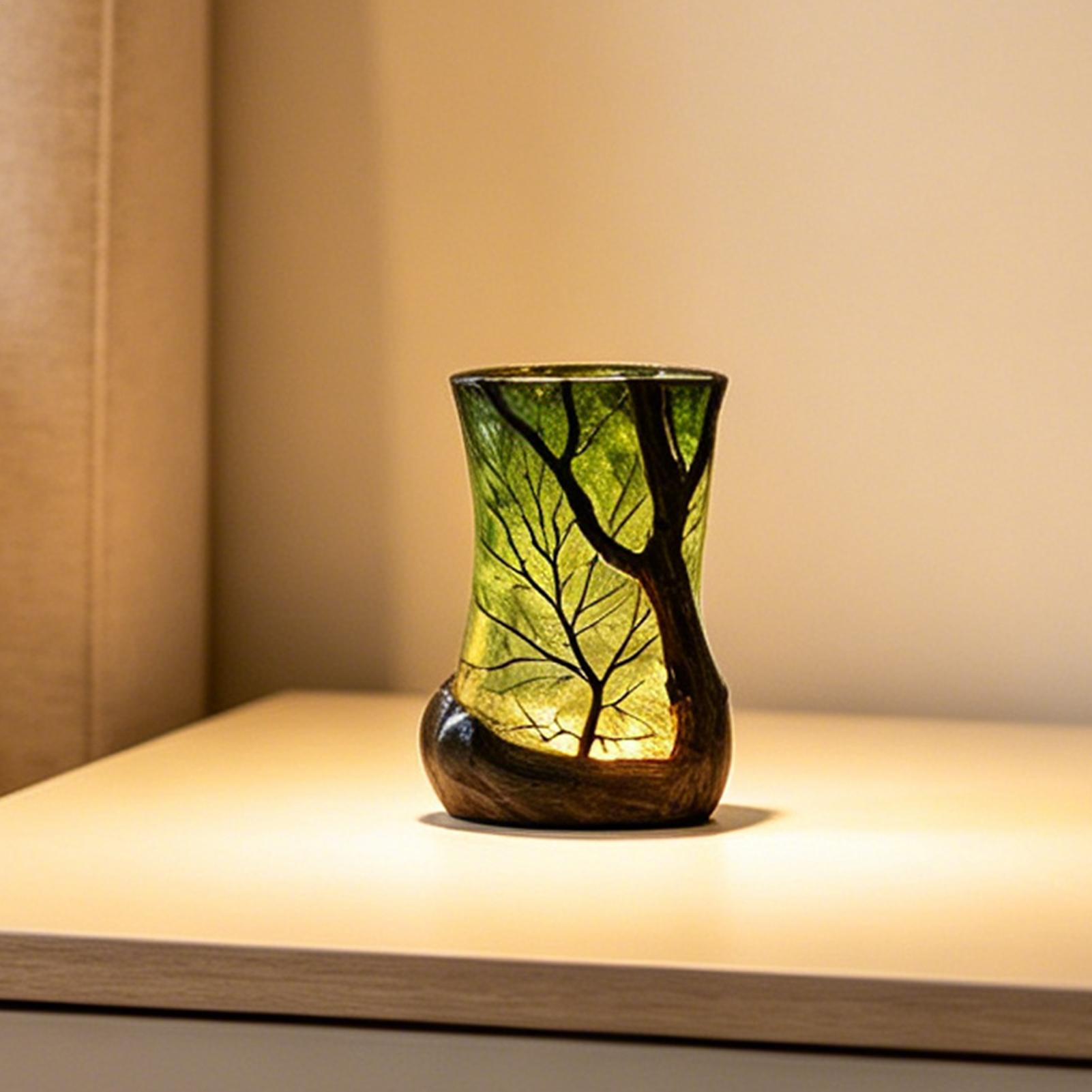 Home Decor Com - Luminária de Mesa Decorativa Floresta Noturna: