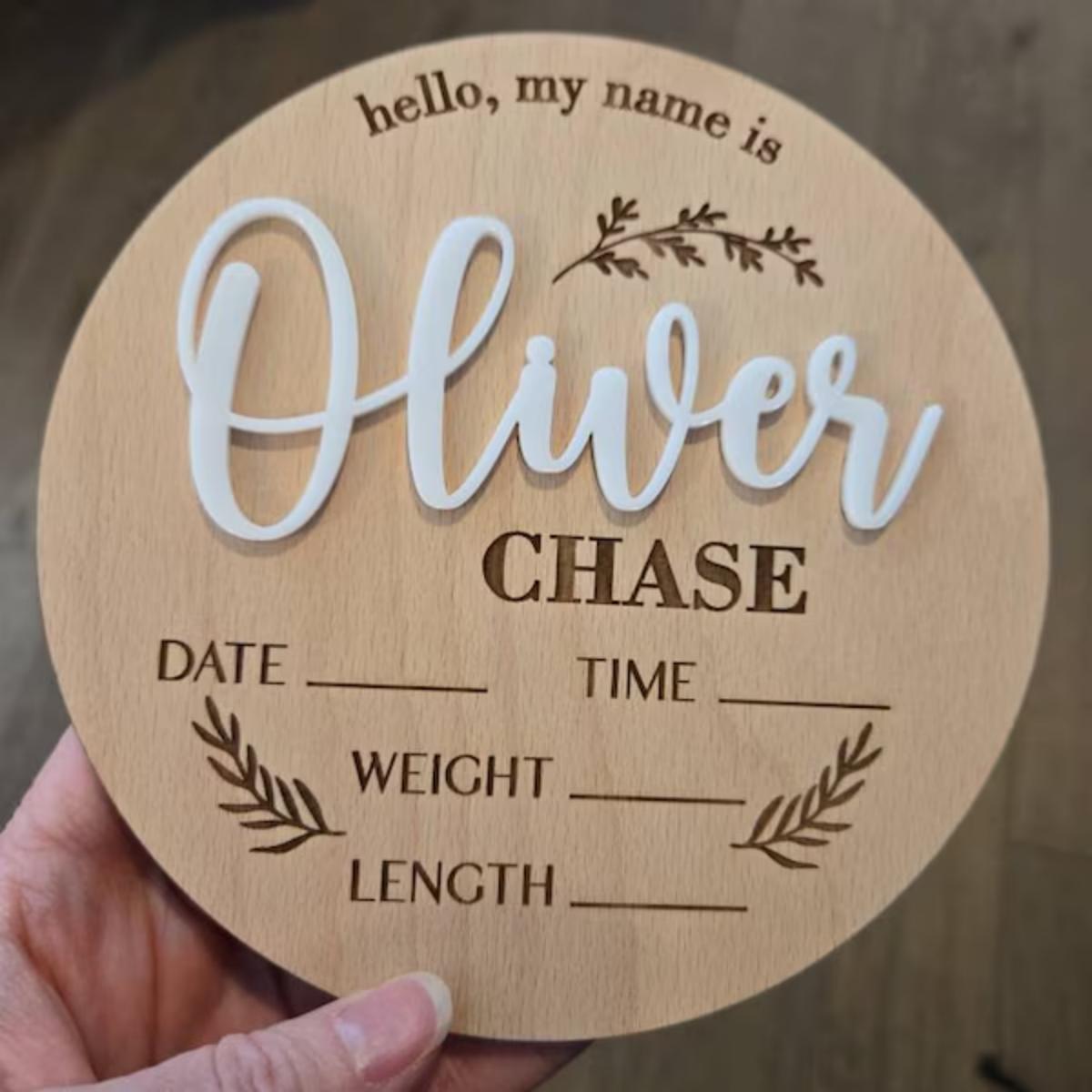 Home Decor Names - 1 Placa de Madeira Personalizada para