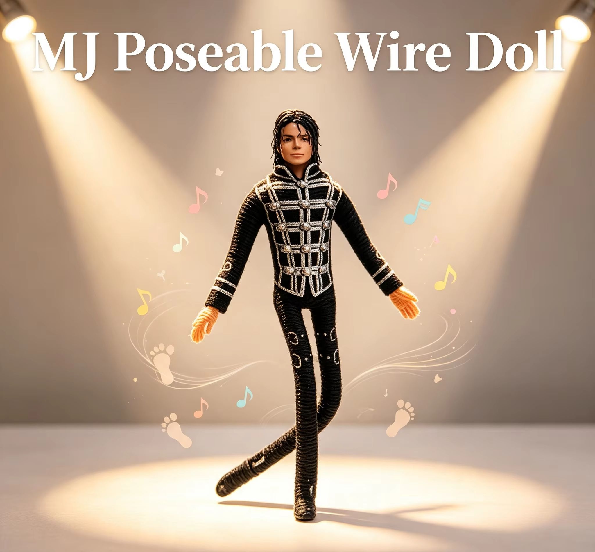 Home Decor Market - Boneco de Pelúcia Articulado Michael Jackson:
