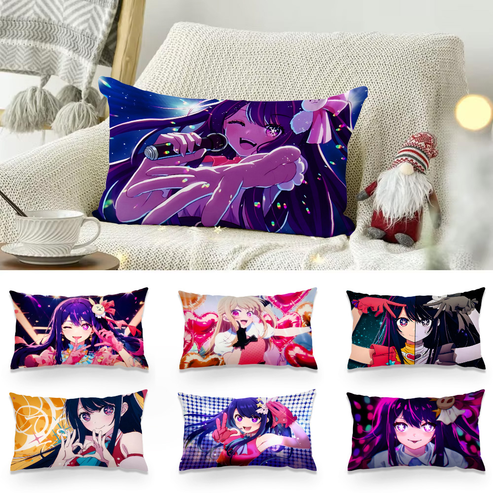 Home Decor Ai - Dupla face impressão retângulo travesseiro anime