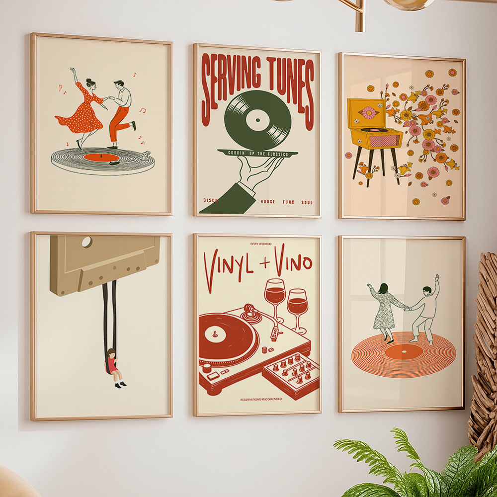 Home Decor Youtube - 1 unidade Pôster de Música Vintage