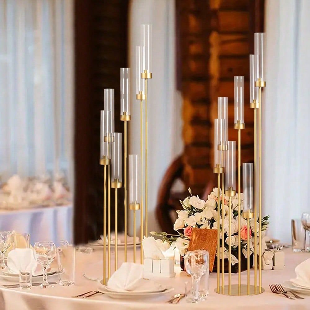 Home Decor Gold - Suportes de Chão Dourados de 48
