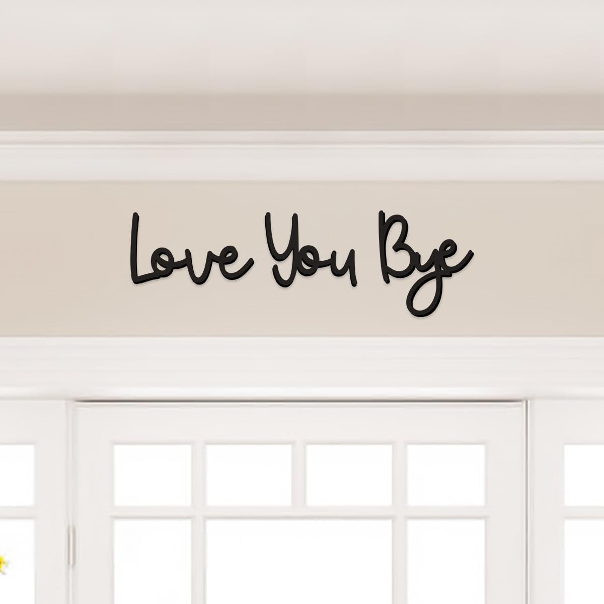 Home Decor Express - Love You Bye Sinal de madeira