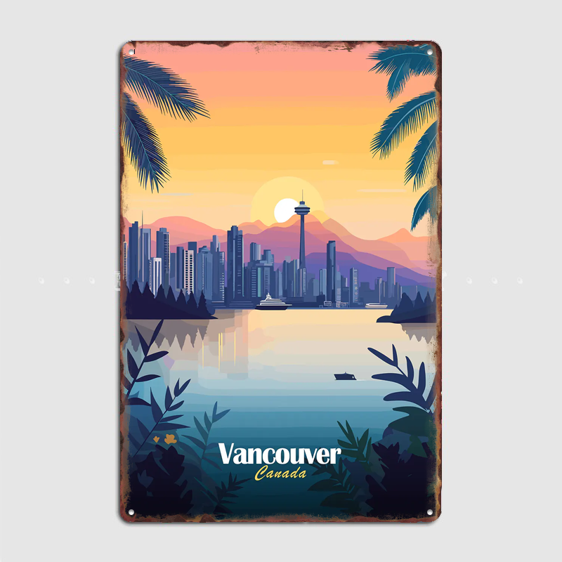 Home Decor Vancouver - Pôsteres retrô de cenário de viagem