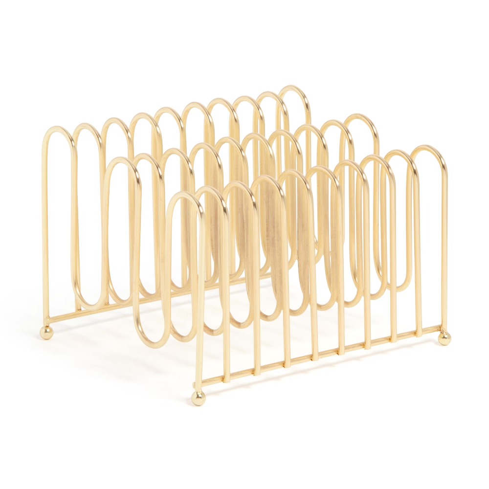 Home Decor Gold - Organizador de Mesa em Arame Dourado