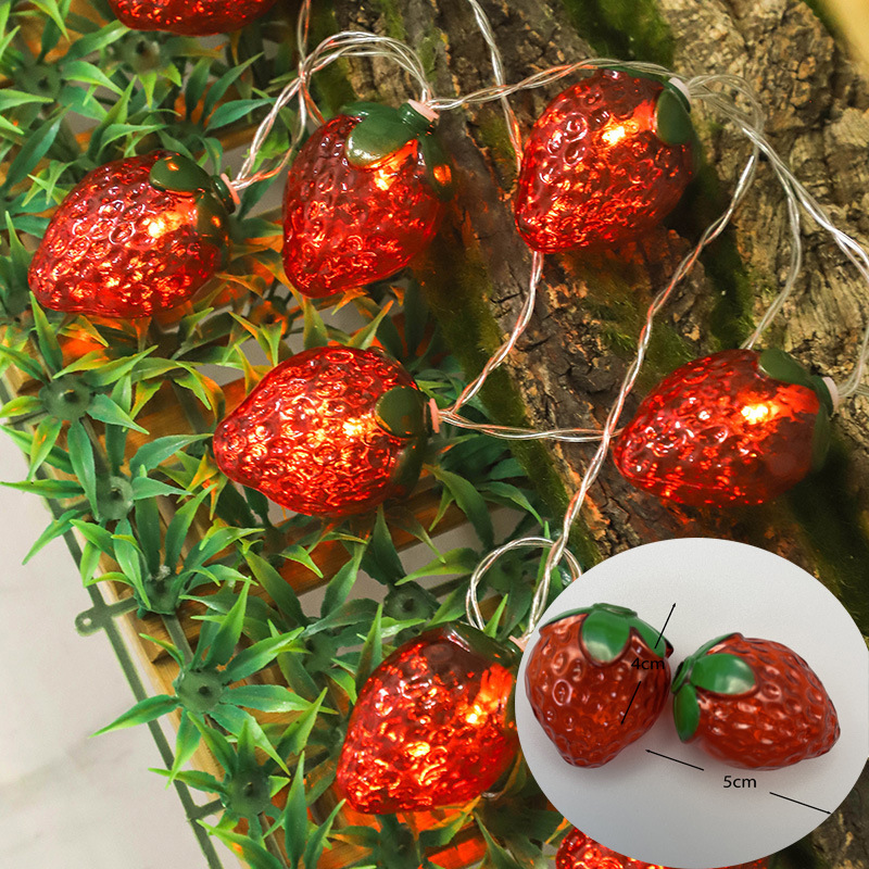 Fairy Lights Bedroom - Tema de morango de frutas 1.5m