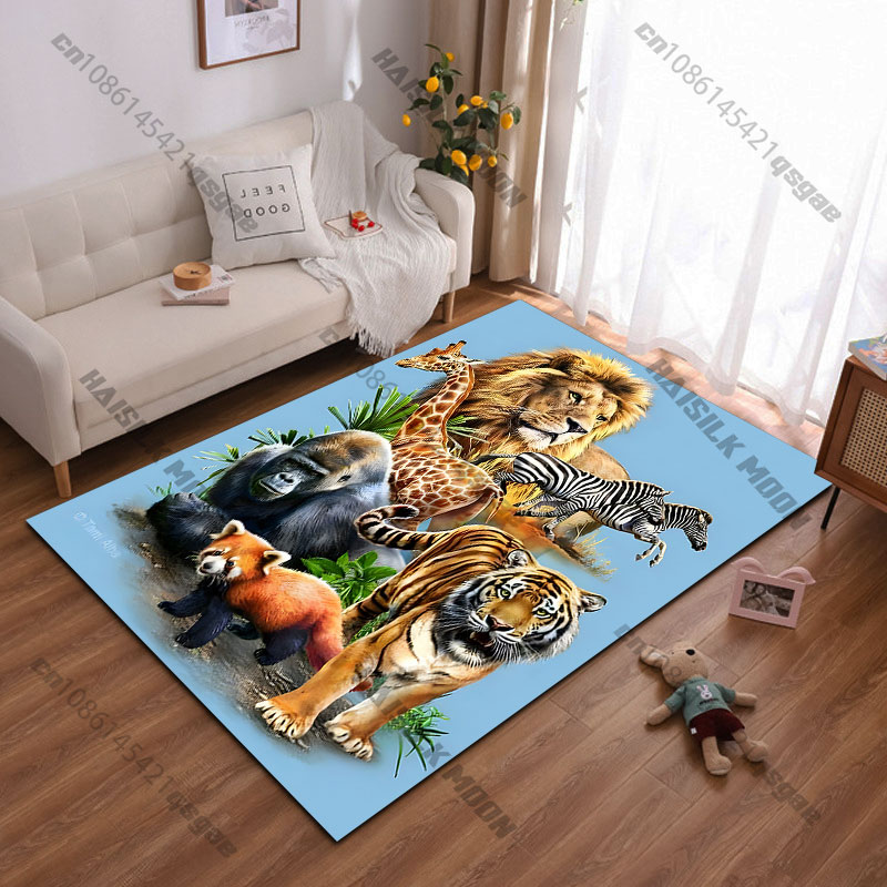 Home Decor Habitat - Tapete de jogos com animais selvagens