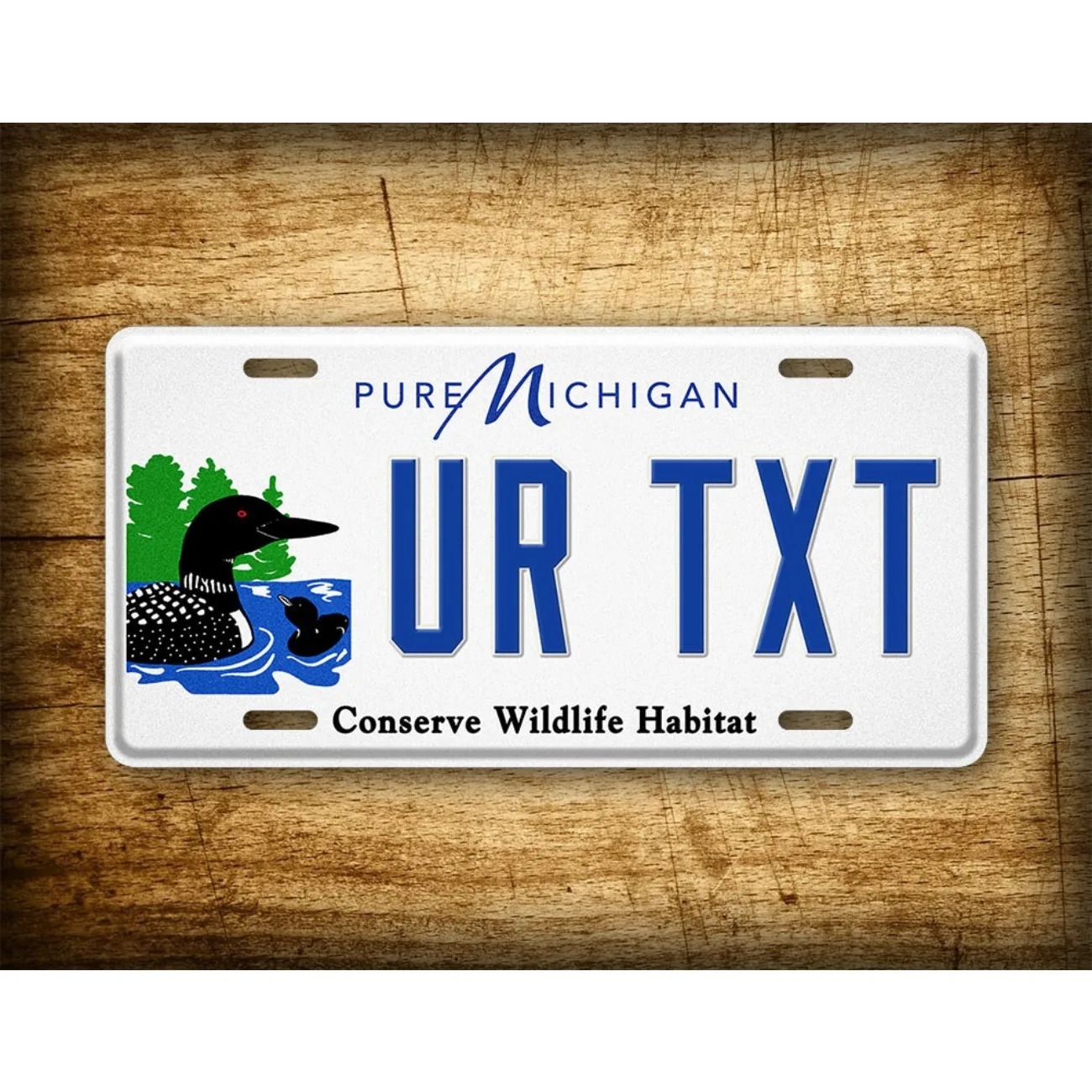 Home Decor Habitat - Placa de metal Michigan Conserve Wildlife