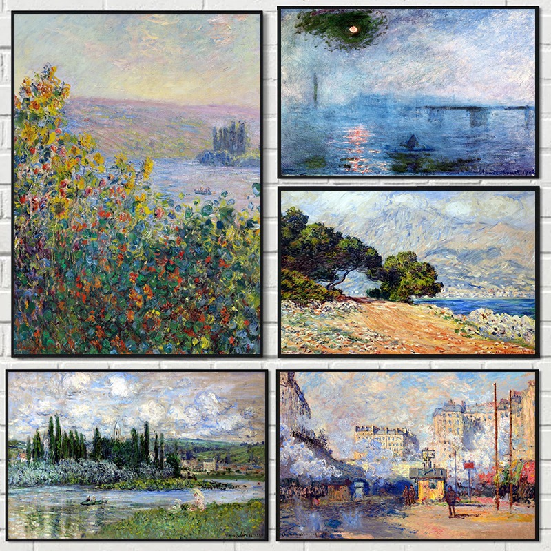 Watercolor Poster Print - Pinturas em Tela Artística: Famosas Paisagens