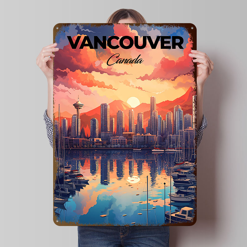 Home Decor Vancouver - Pôster de Viagem de Vancouver Personalizado,