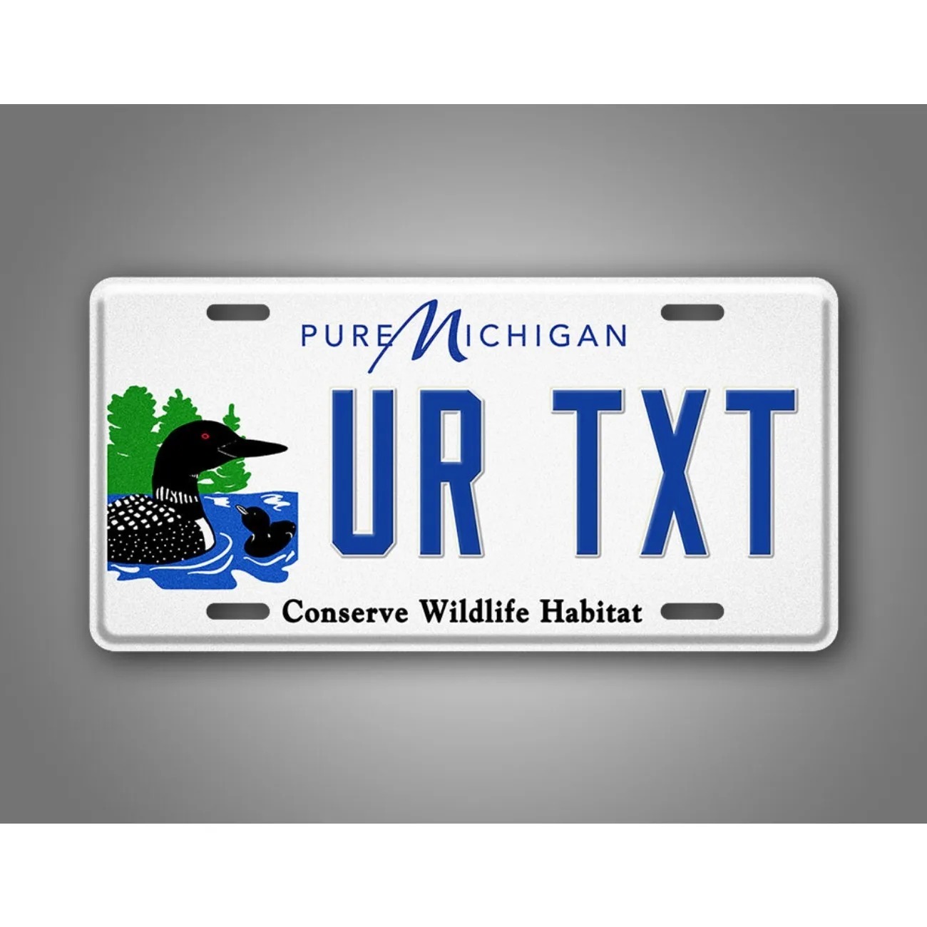 Home Decor Habitat - Placa de Metal Personalizada Michigan Conserve