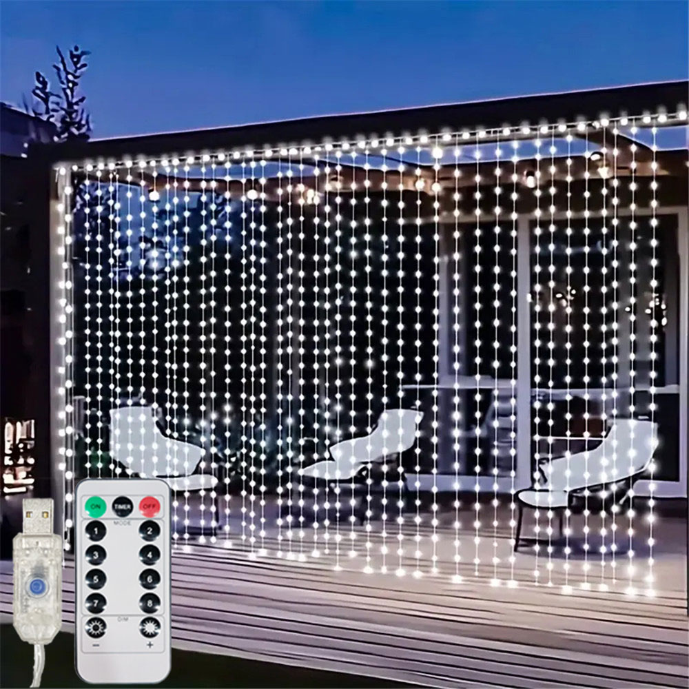 Fairy Lights Bedroom - Cortina de led usb 3/6m, 8