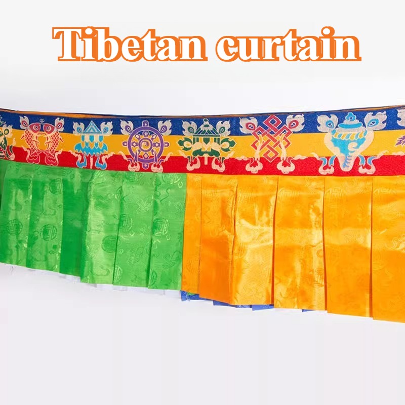 Home Decor Curtains - Cortina Religiosa Tibetana de 5M com
