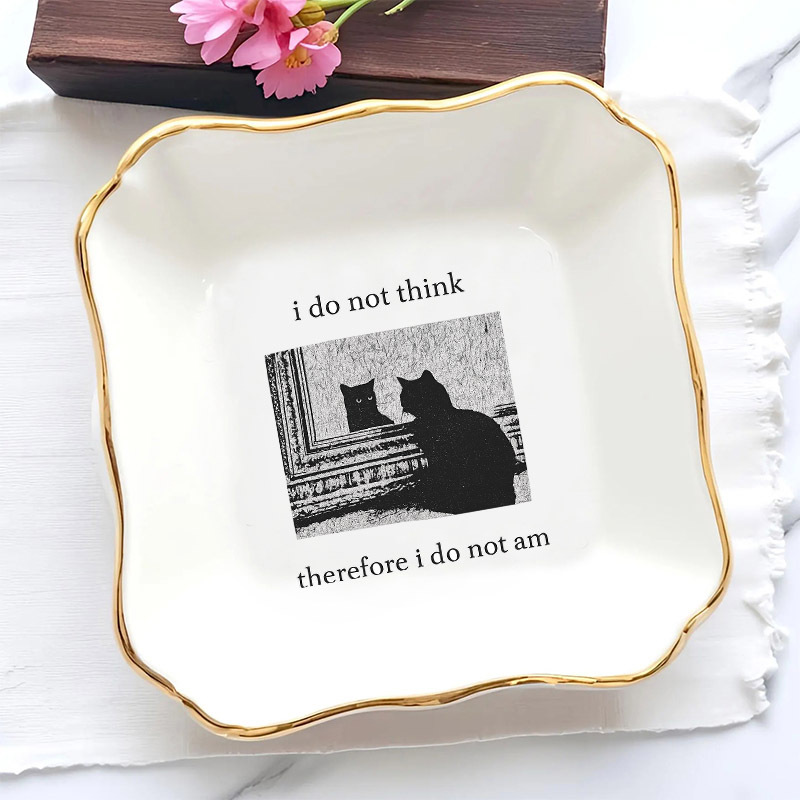 Ceramic Trinket Dish - 1 unidade Bandeja para Anéis de