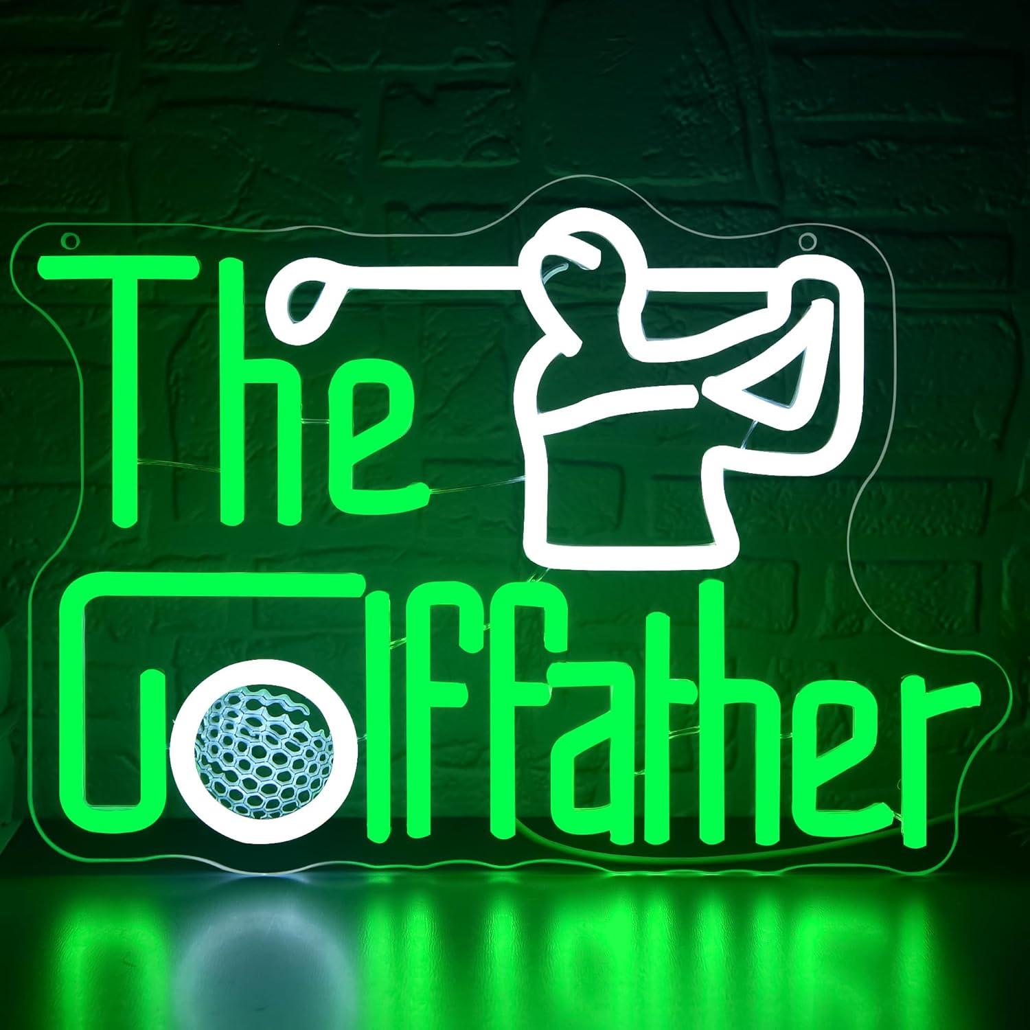 Home Decor Com - Letreiro Neon Golf Father com LED