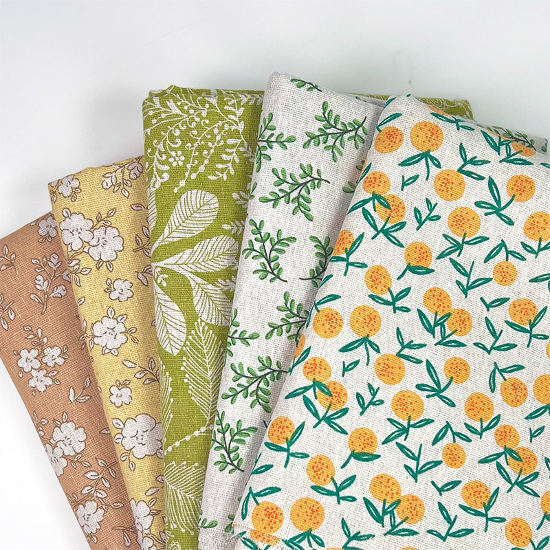 Home Decor Curtains - Tecido Estampado Floral Pastoral em Mistura