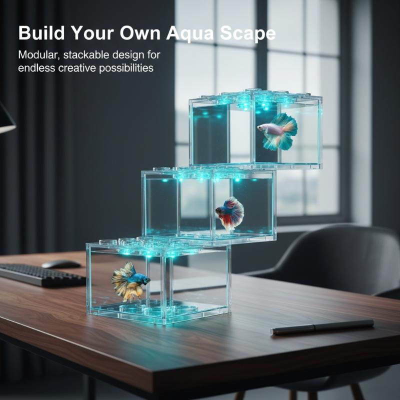 Aquário Mini Empilhável de Acr - Home Decor Habitat avaliação e preço