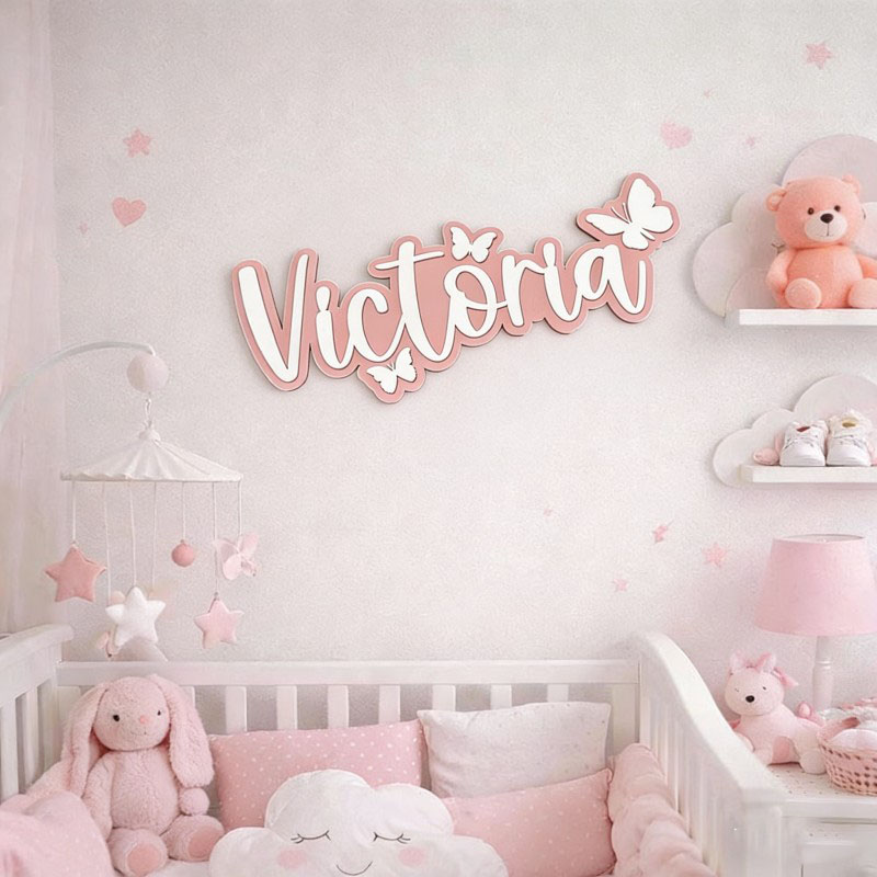 Placa de Nome de Madeira Perso - Home Decor Names avaliação e preço