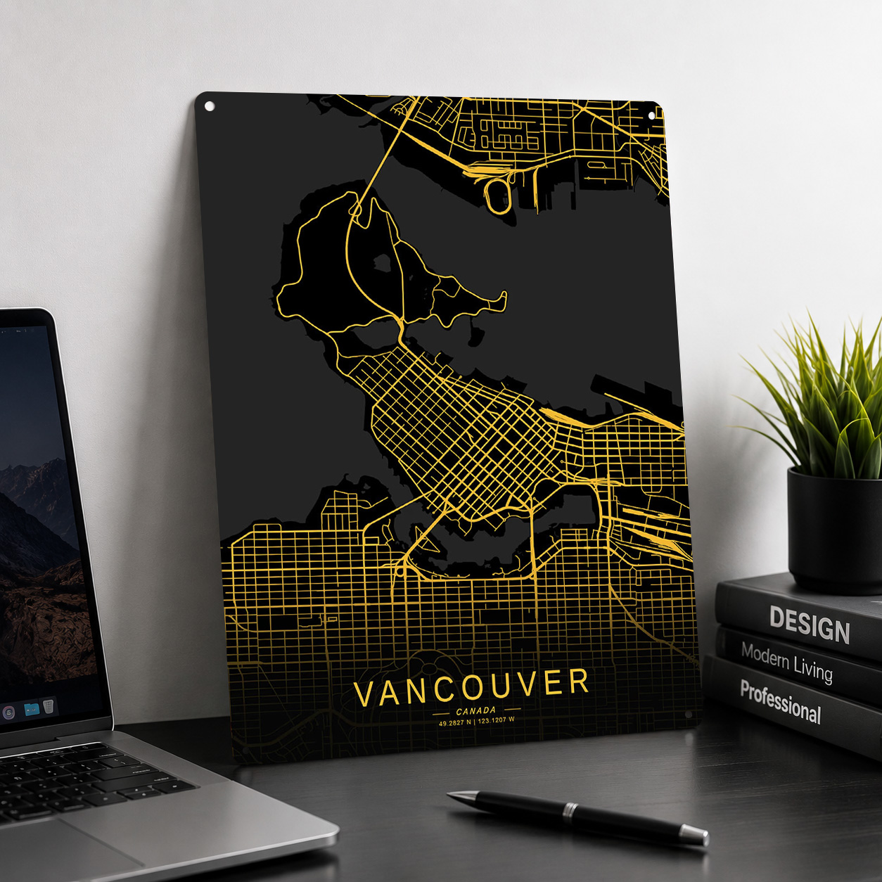 Mapa 3D de Vancouver Dourado c - Home Decor Vancouver avaliação e preço