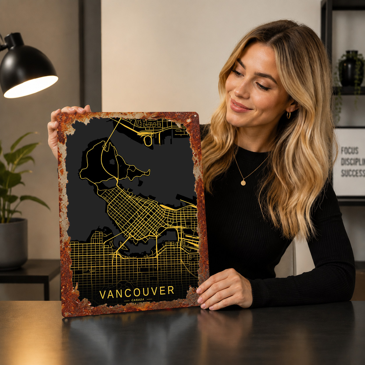 Mapa 3D de Vancouver Dourado c - Home Decor Vancouver avaliação e preço