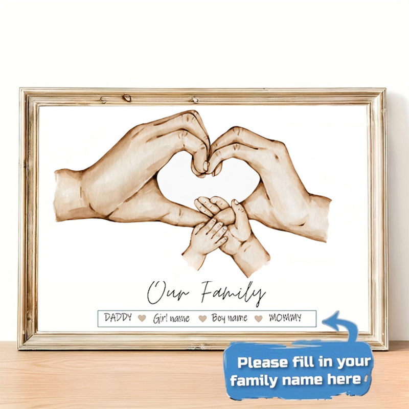 Personalizado família mão cart - Home Decor Foto avaliação e preço