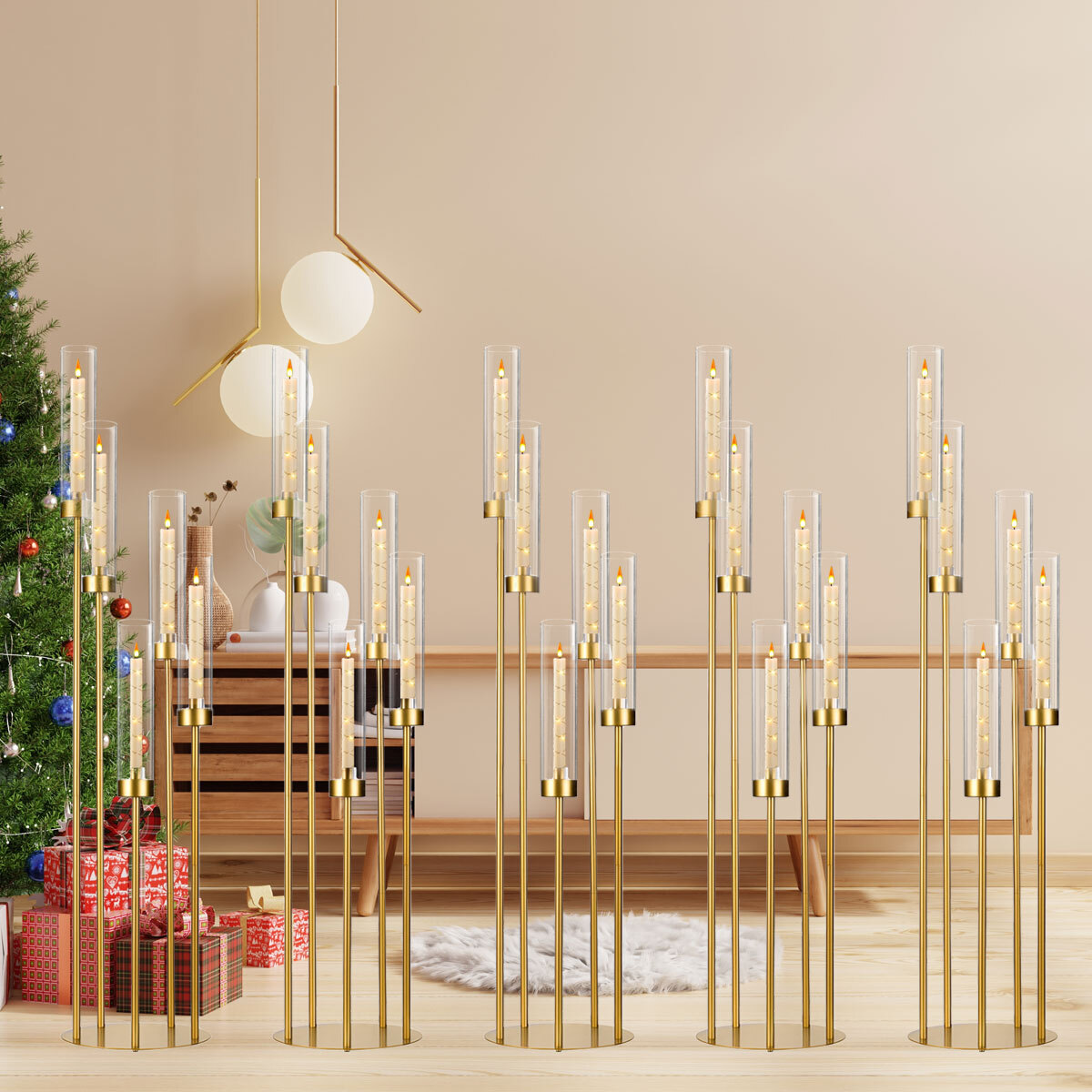 10 Peças Candelabro de Chão Do - Home Decor Gold avaliação e preço