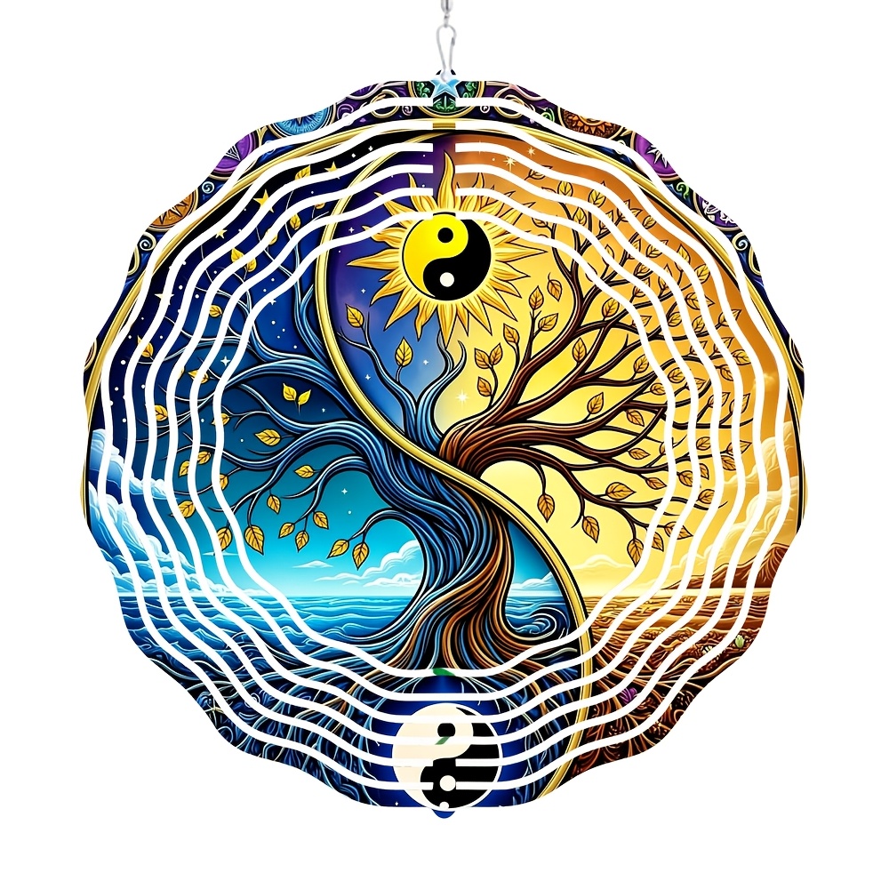 Sino de Vento Circular Yin-Yan - Home Decor Enthusiast Meaning avaliação e preço