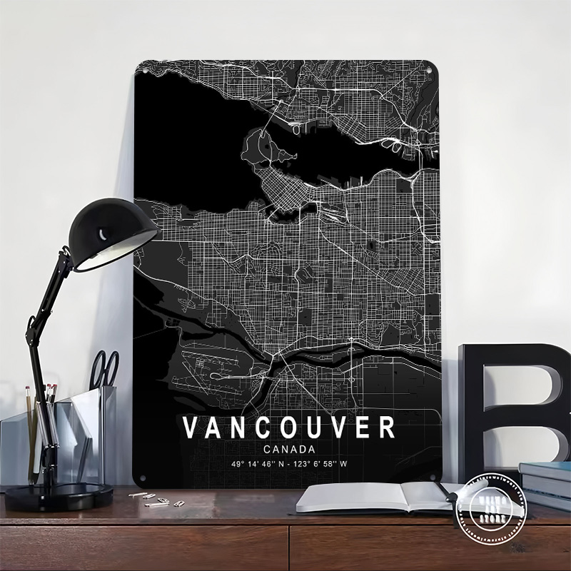 Pôster Texturizado 3D de Mapa  - Home Decor Vancouver avaliação e preço