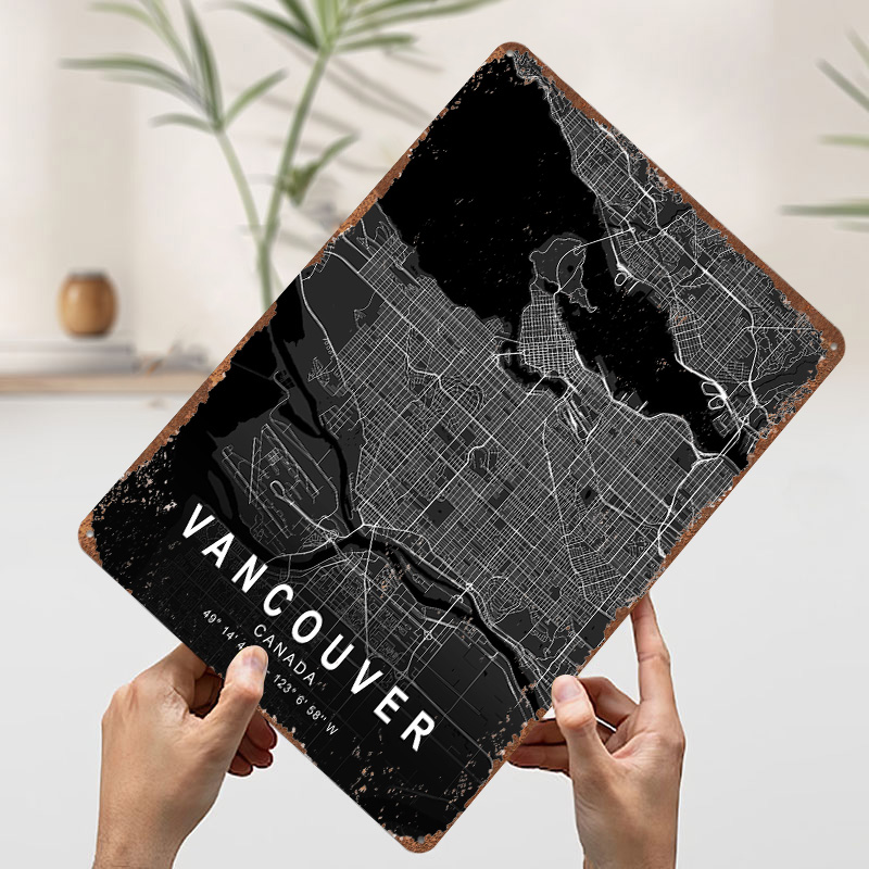 Pôster Texturizado 3D de Mapa  - Home Decor Vancouver avaliação e preço