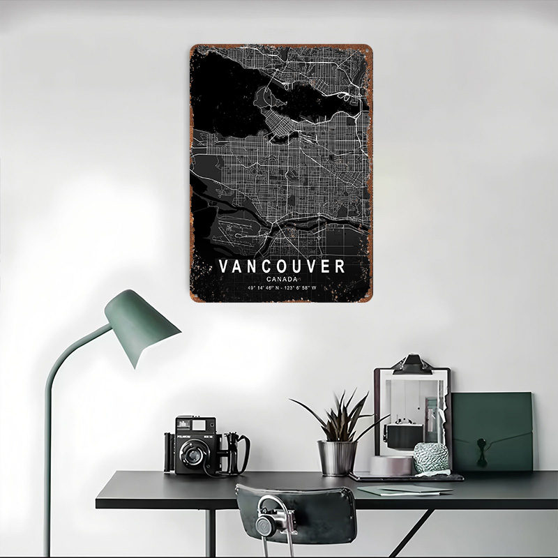 Pôster Texturizado 3D de Mapa  - Home Decor Vancouver avaliação e preço