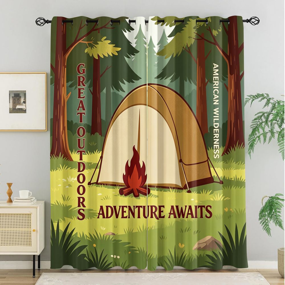 Cortinas com Estampa de Cena d - Home Decor Curtains avaliação e preço