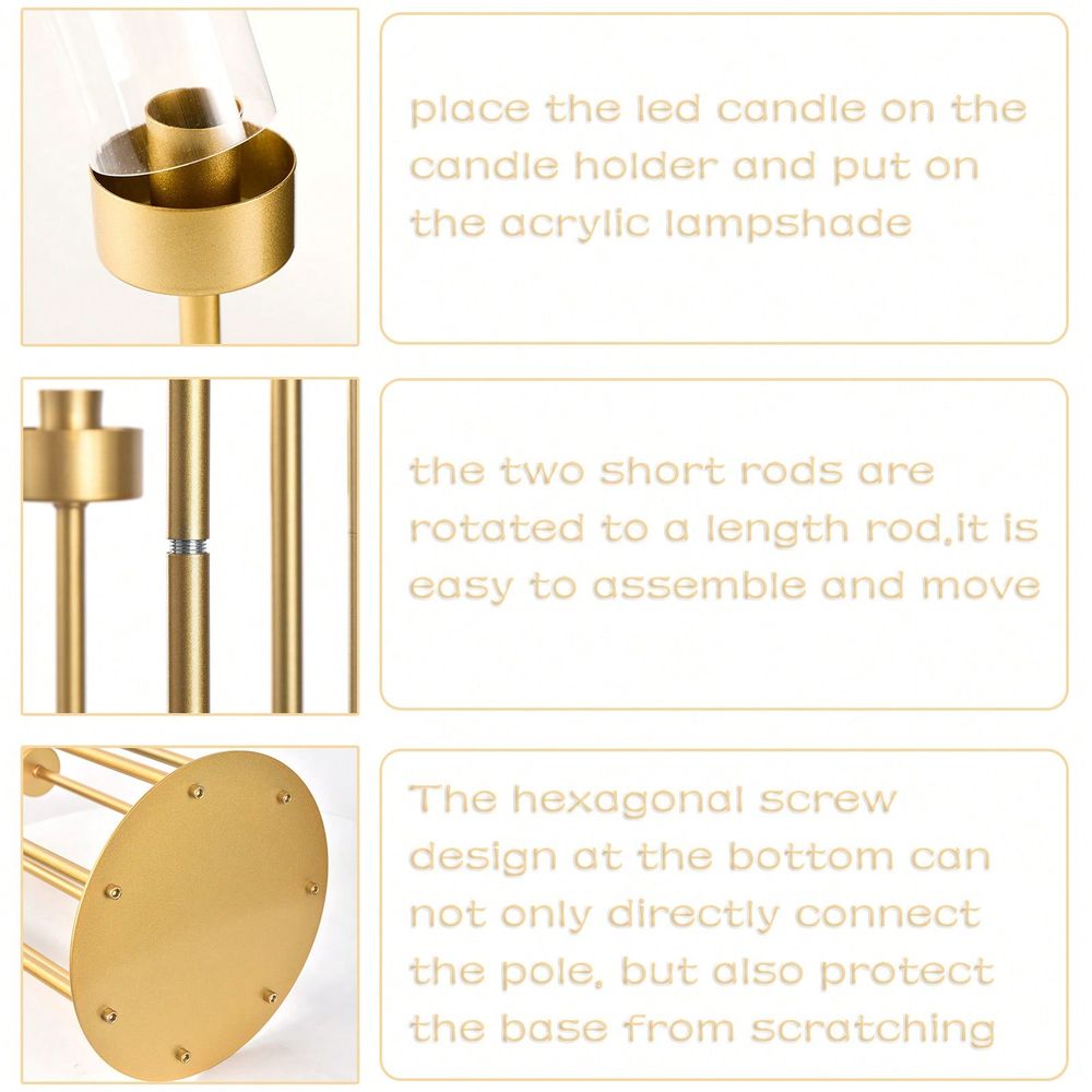 Suportes de Chão Dourados de 4 - Home Decor Gold avaliação e preço
