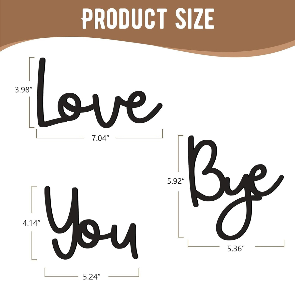 Love You Bye Sinal de madeira  - Home Decor Express avaliação e preço