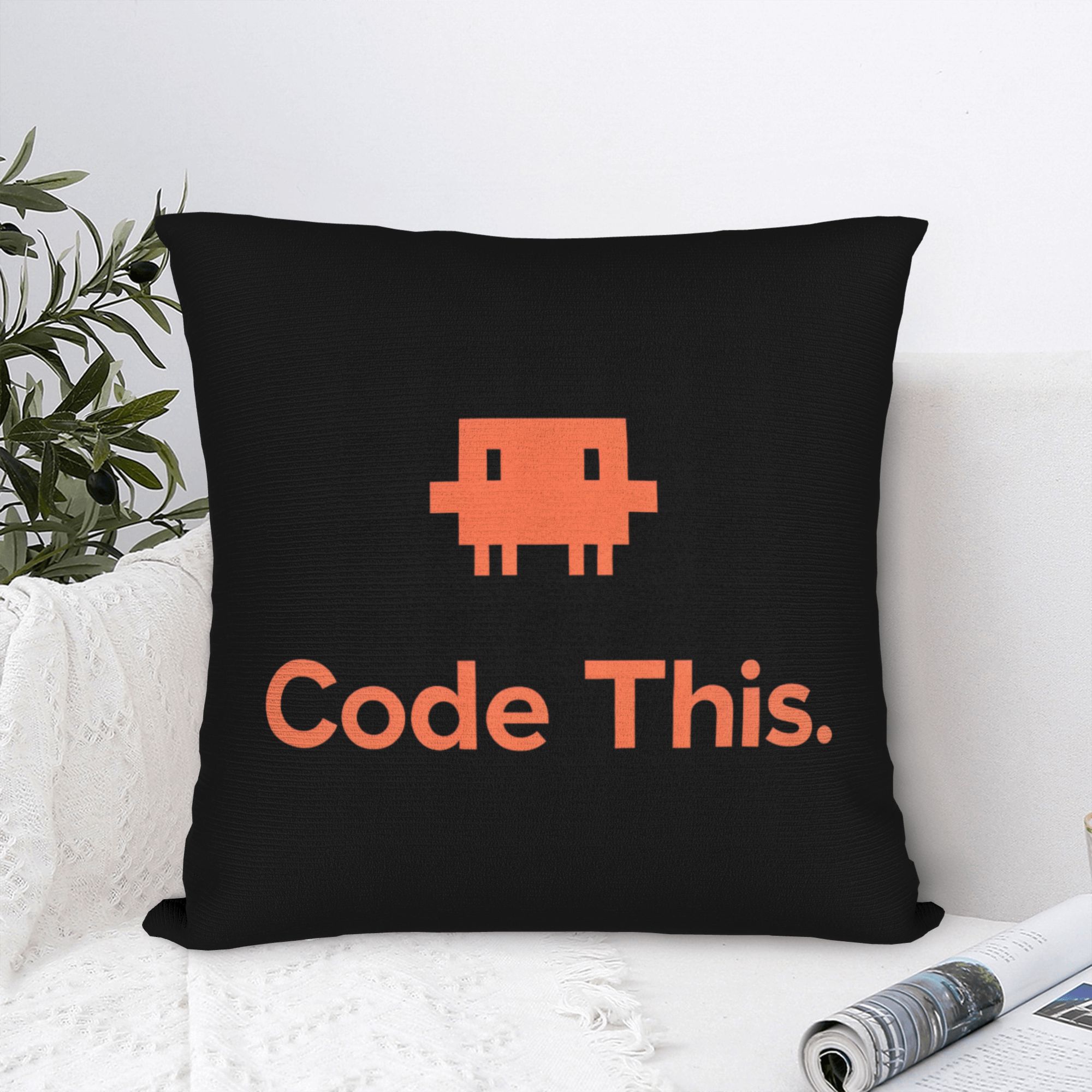 Capa de Almofada 3D Laranja Cu - Home Decor Ai avaliação e preço