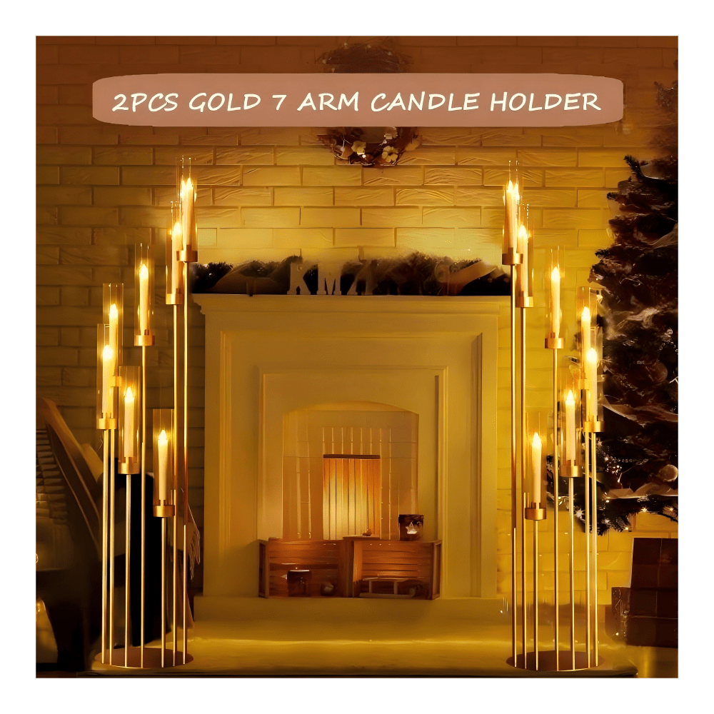 2 Peças de Candelabros de Chão - Home Decor Gold avaliação e preço