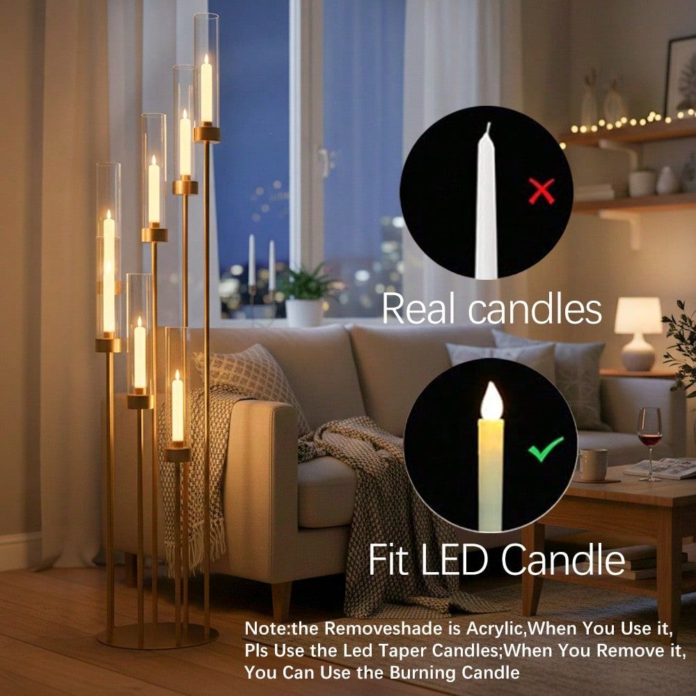 2 Peças de Candelabros de Chão - Home Decor Gold avaliação e preço