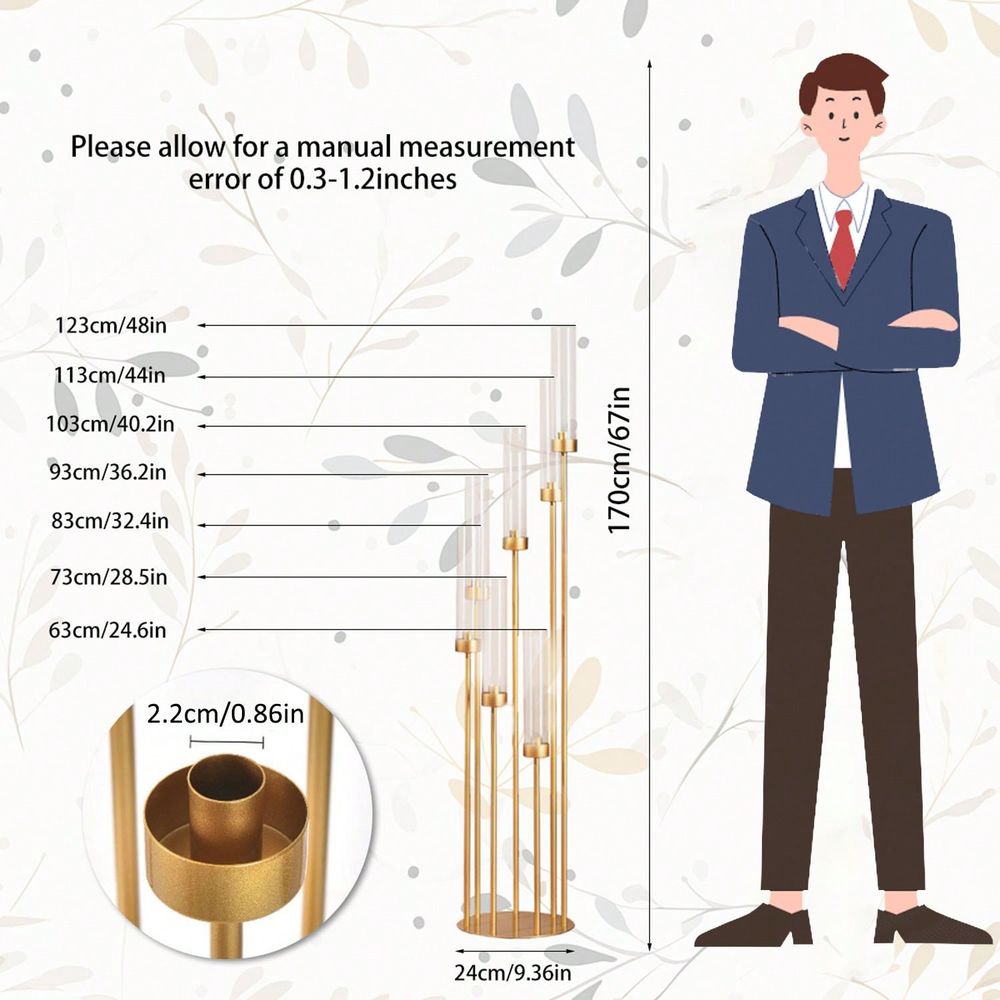 2 Peças de Candelabros de Chão - Home Decor Gold avaliação e preço