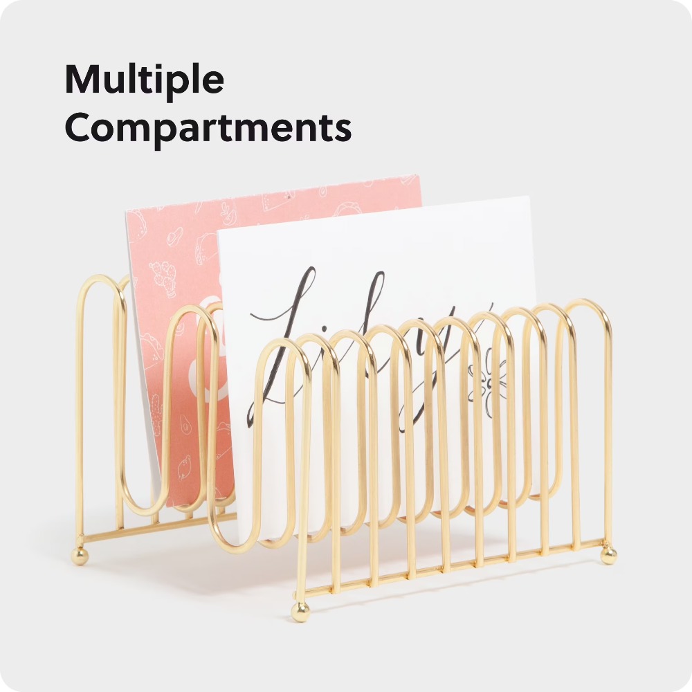 Organizador de Mesa em Arame D - Home Decor Gold avaliação e preço