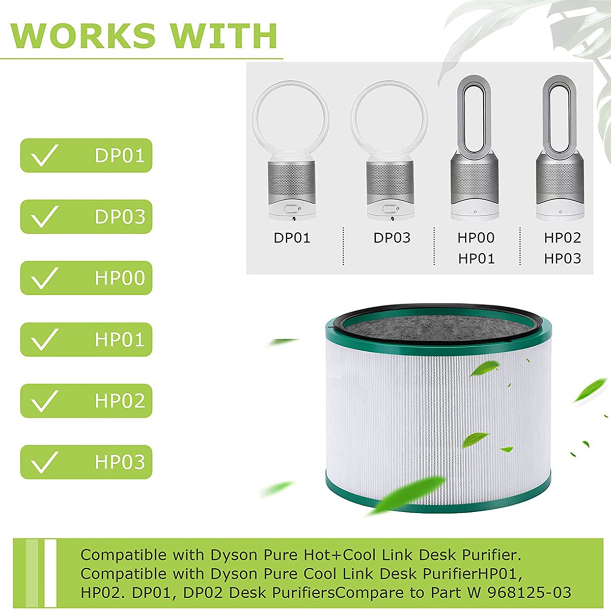 Filtro Substituto HGHO para Pu - Dyson Fan Pure Cool avaliação e preço