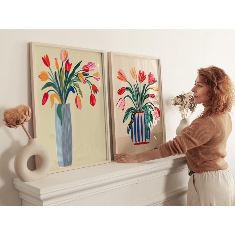 Arte de Parede em Lona com 2 P - Home Decor Youtube avaliação e preço