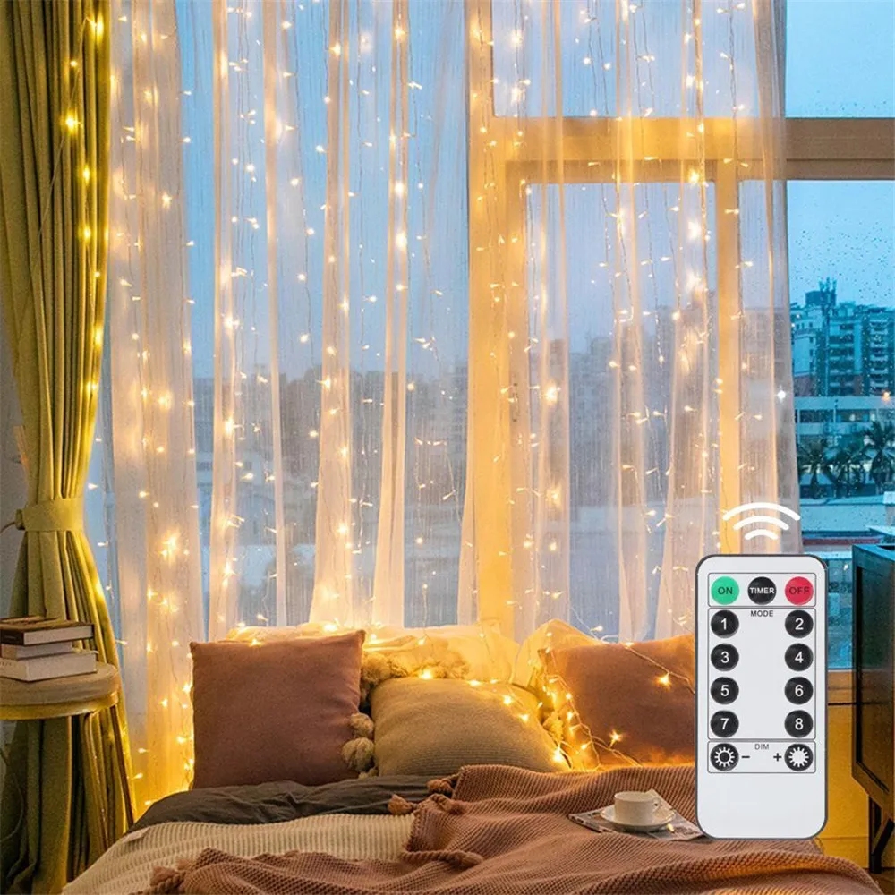 Cortina de led usb 3/6m, 8 mod - Fairy Lights Bedroom avaliação e preço