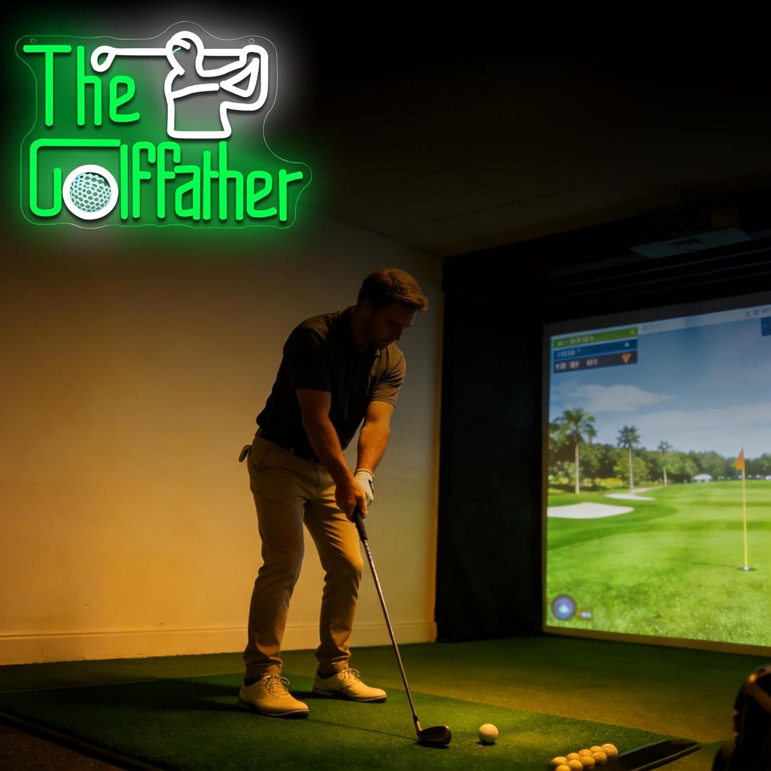 Letreiro Neon Golf Father com  - Home Decor Com avaliação e preço