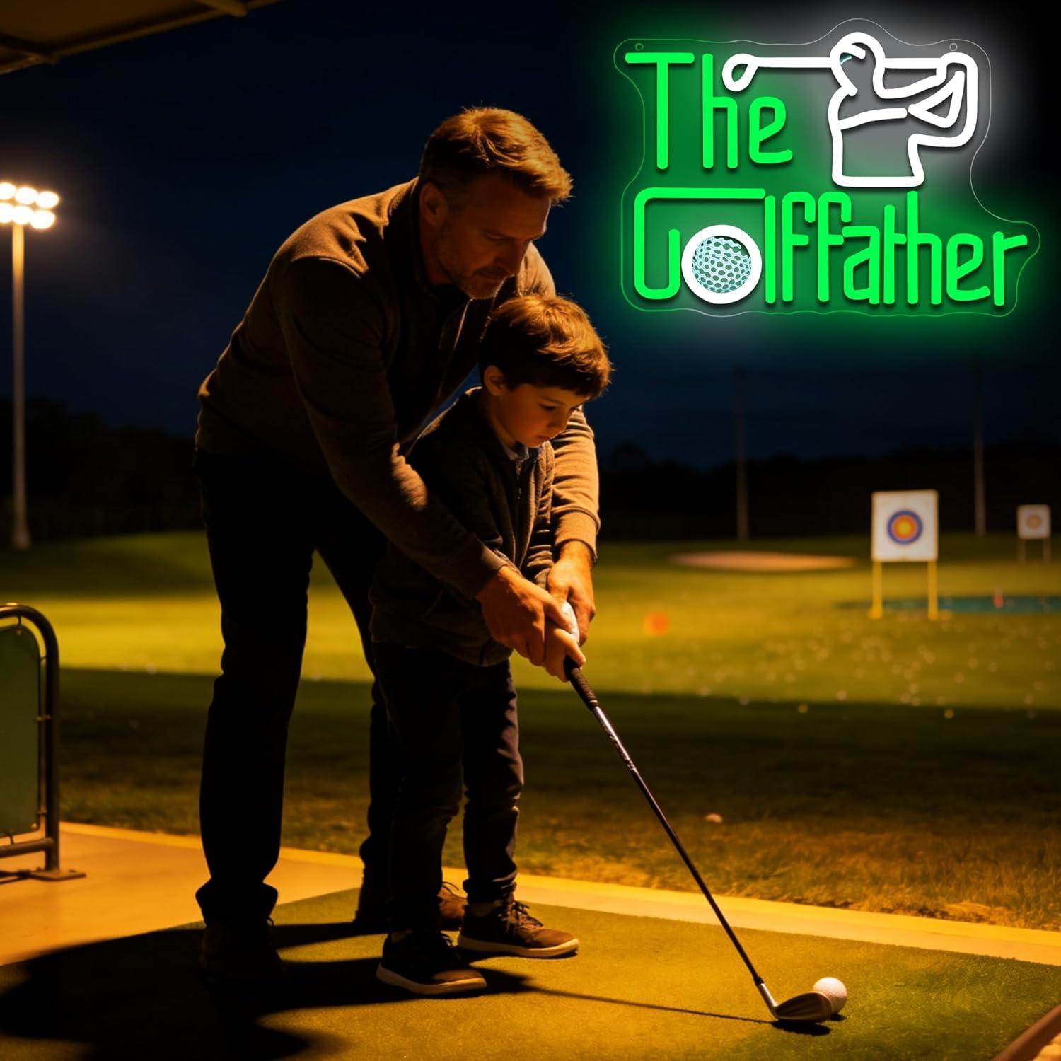 Letreiro Neon Golf Father com  - Home Decor Com avaliação e preço
