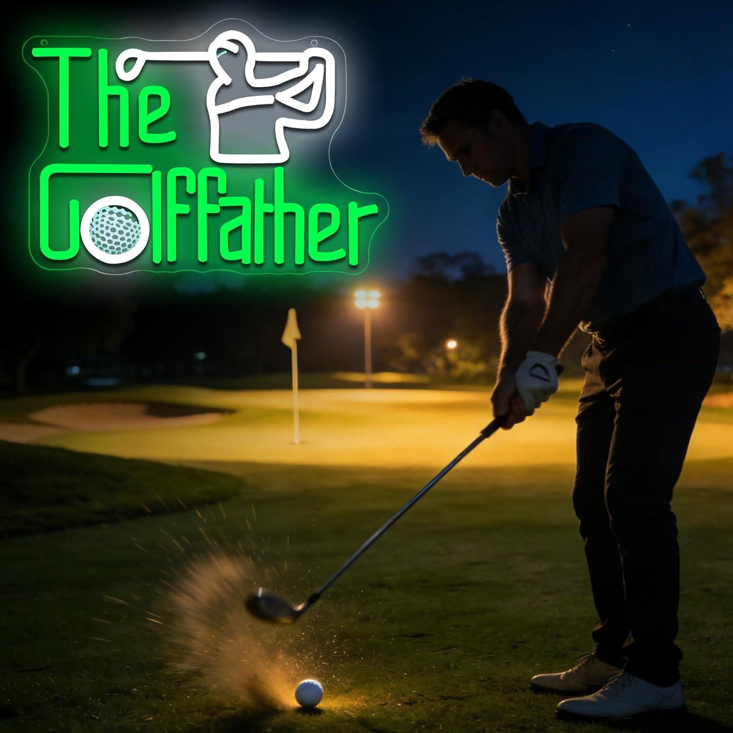 Letreiro Neon Golf Father com  - Home Decor Com avaliação e preço