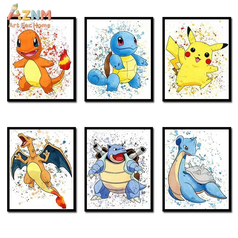 1 peça, pintura em tela de ani - Watercolor Poster Print avaliação e preço