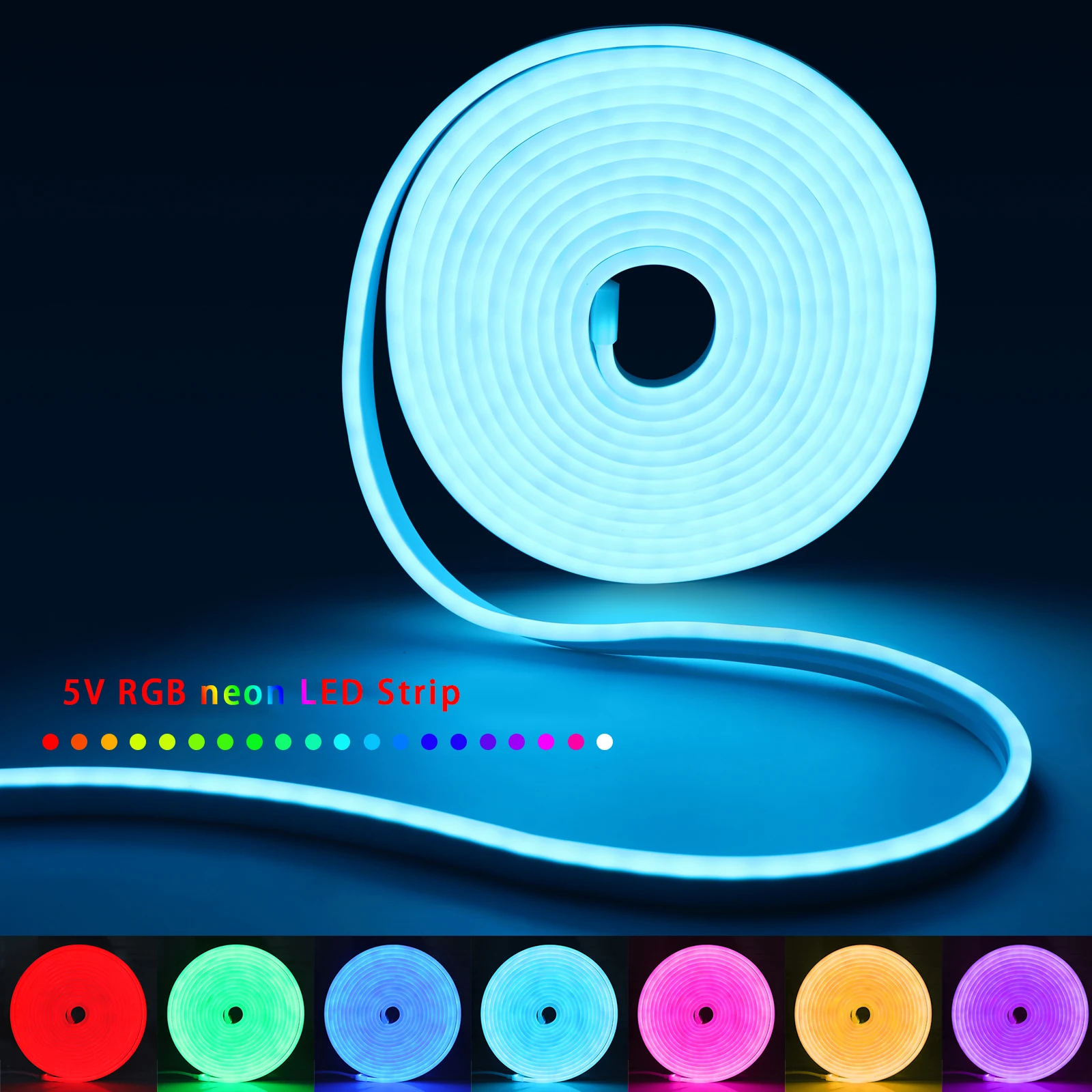 1-5m rgb led neon luz de tira  - Home Decor Com avaliação e preço