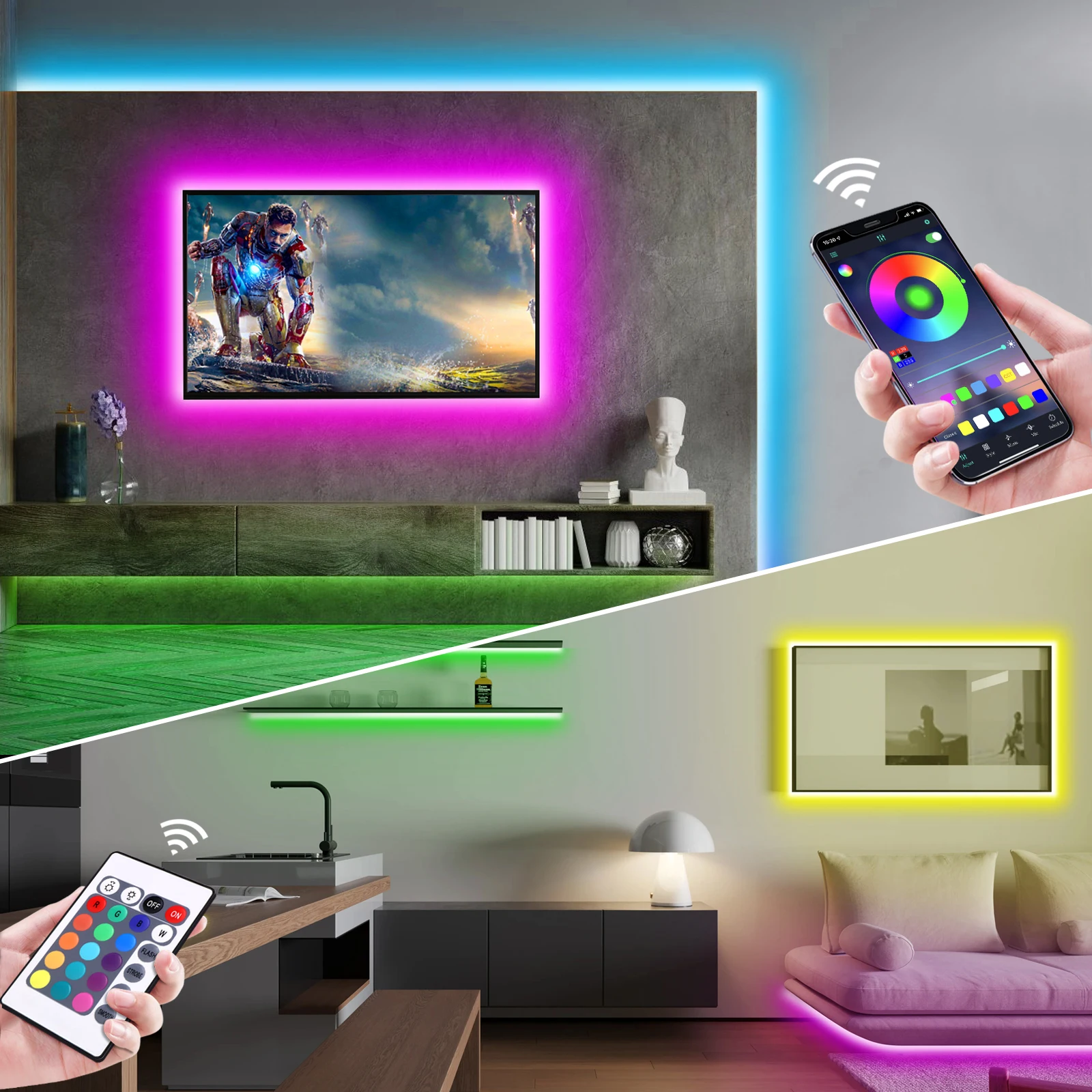 1-5m rgb led neon luz de tira  - Home Decor Com avaliação e preço