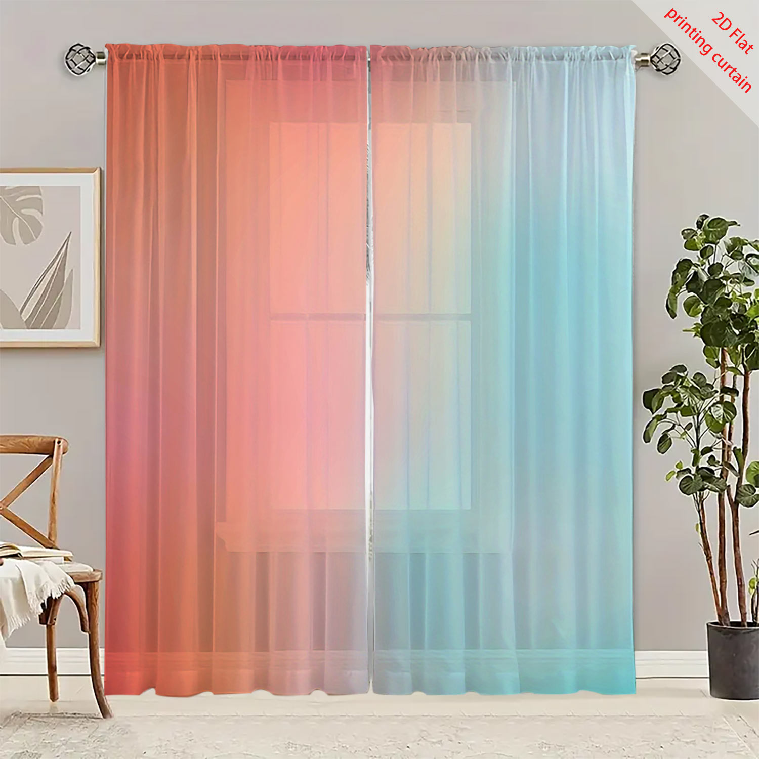Cortina de gaze impressa com b - Home Decor Youtube avaliação e preço